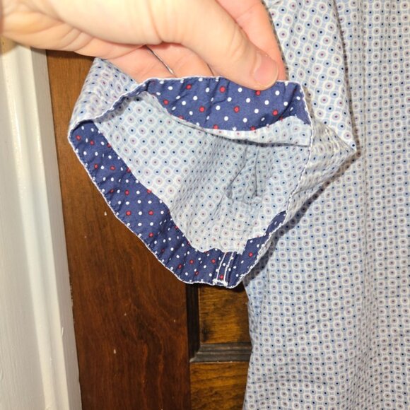 Johnston Murphy Geometric Anchors Short Sleeve Button Up Shirt Mens XL LOT OF 2 - Picture 4 of 13